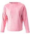 BH210 Brand Lab Ladies Plush Fleece Crew Neck Sweatshirt Blush Pink colour image